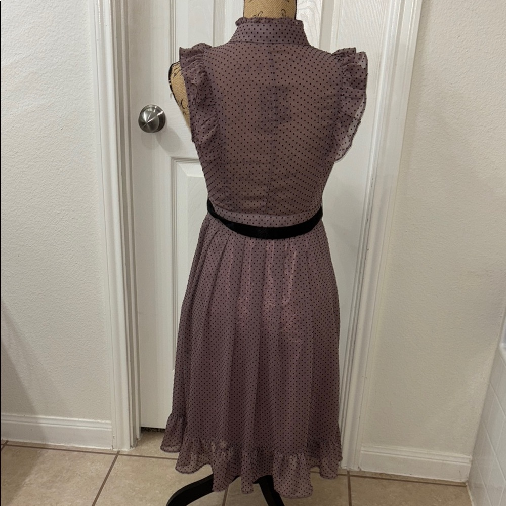 Purple Ruffled Midi Sundress - Picture 8 of 11